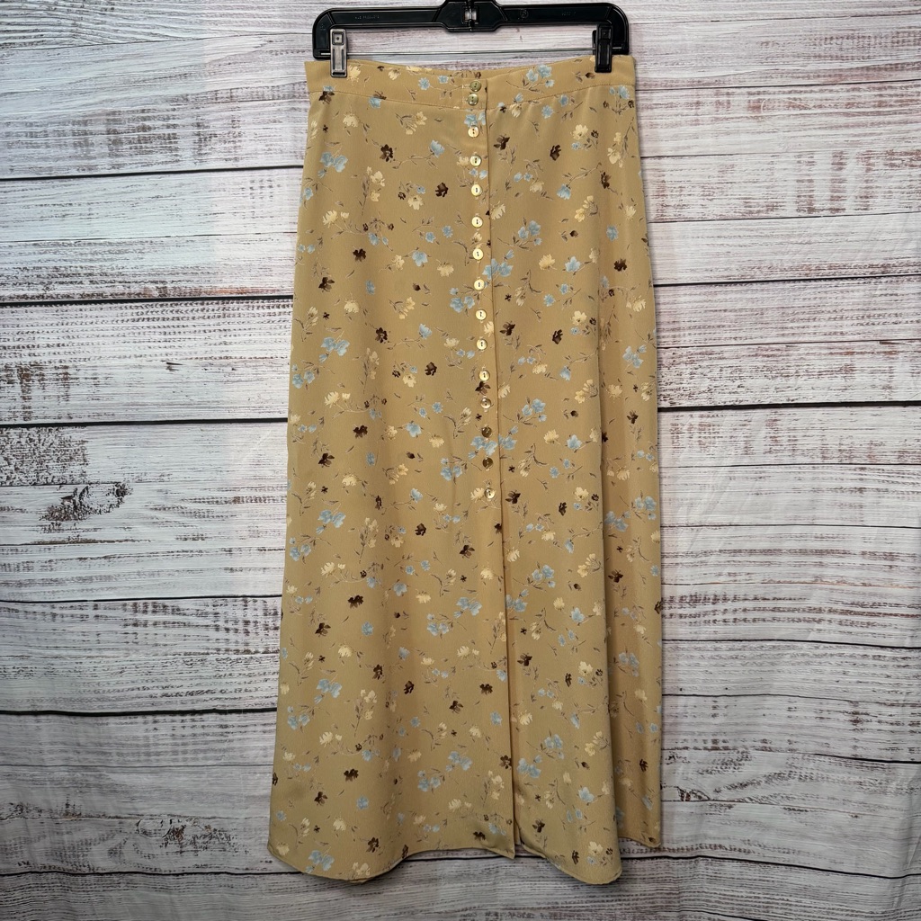 Tarea By Rue21 Button Front Midi Skirt Vtg Y2k Floral Chiffon 90s